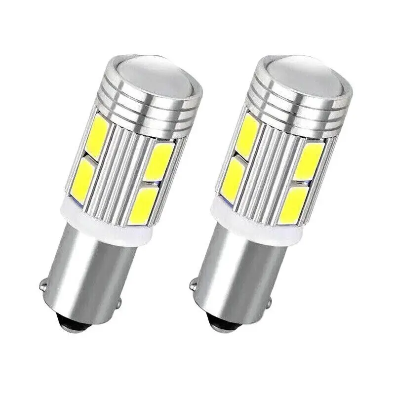 Piezas BAY9s H21W 10 SMD LED, Bombilla lateral de marcha atrás, blanco, 6000K, 2 unidades