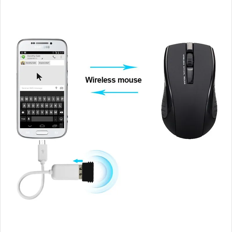 100% tested Colorful Host Micro USB to USB Mini OTG Cable Adapter for Samsung Xiaomi HTC LG Android Phone for flash drive glossy