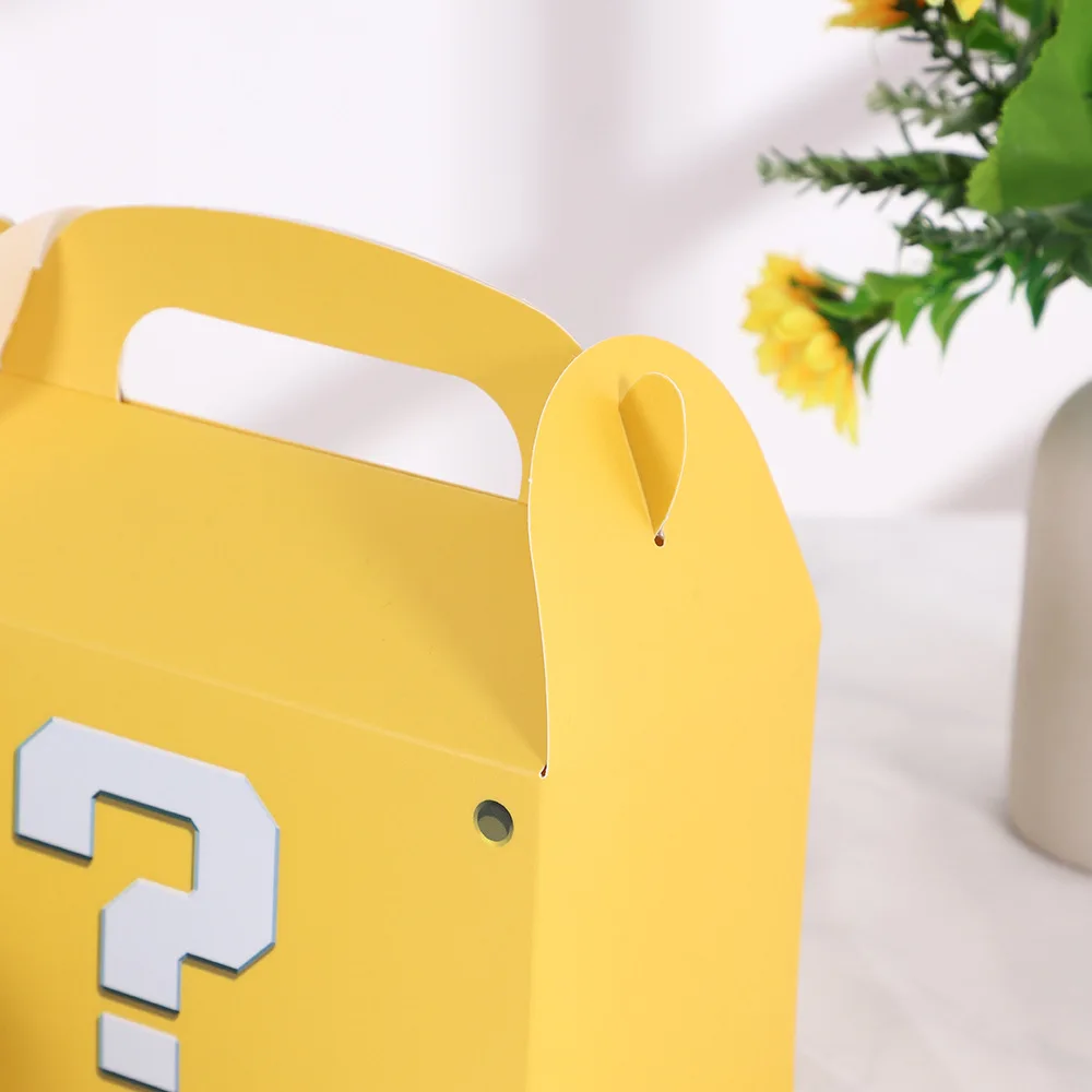 24pcs Creative Solid Color Question Mark Gift Bag Kraft Paper Gift Packaging Bag New Personalized Surprise Gift Bag Packaging