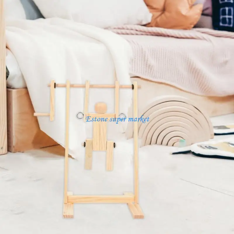 090B Puzzle 3D in legno Strumento meccanico Puzzle in legno Giocattolo scientifico centrifuga