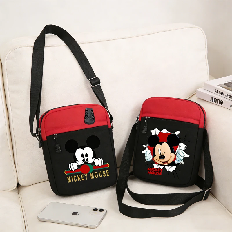 

Маленькая сумка Disney с Микки Маусом, модные сумки через плечо, легкие нагрудные сумки, мини-сумка для мальчиков, повседневная сумка, поясная сумка для мобильного телефона