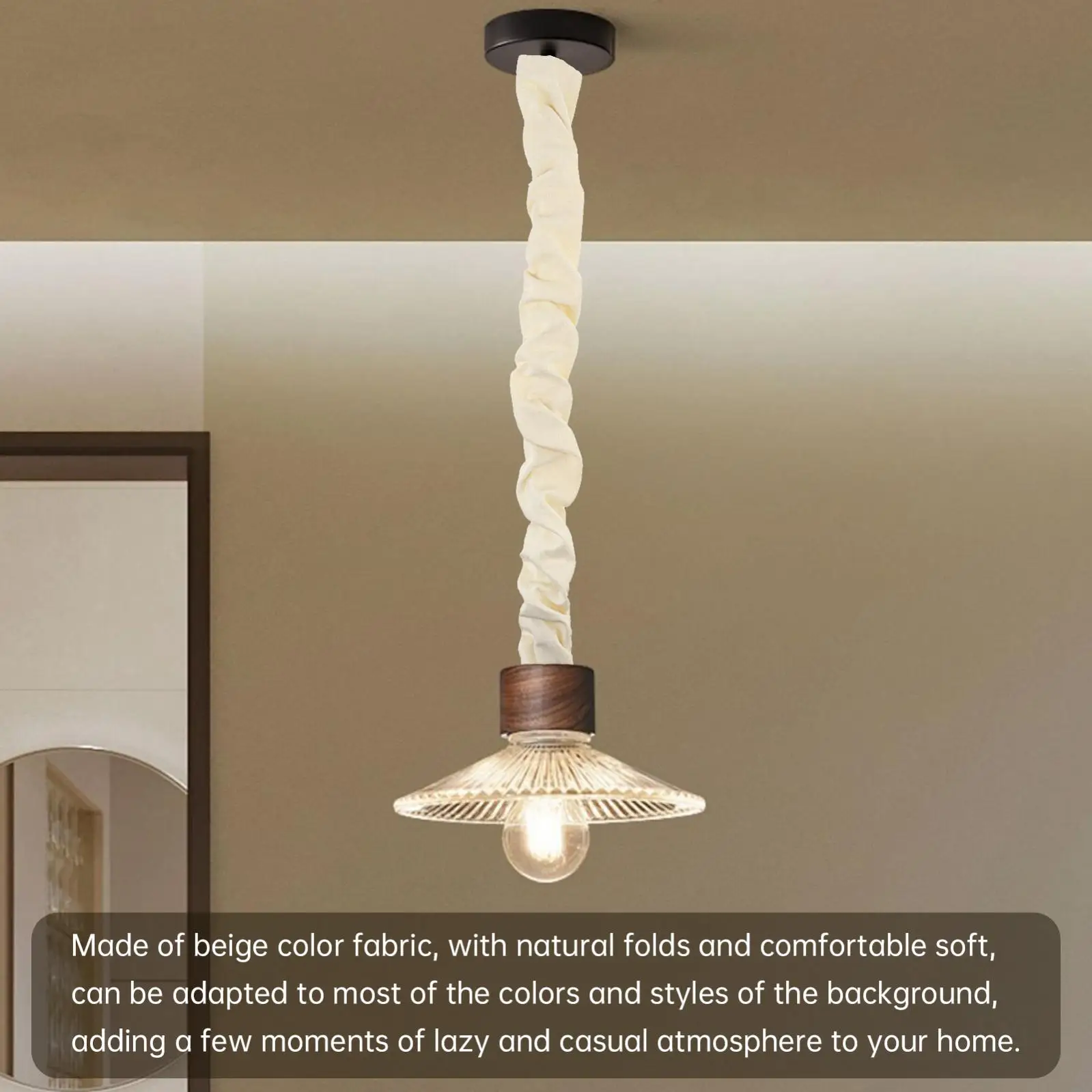 1.2M 1.8M 布製コードカバー チェーンケーブルスリーブ シャンデリアライト ワイヤーコードカバー ランプ器具 照明ワイヤー ケーブル管理用