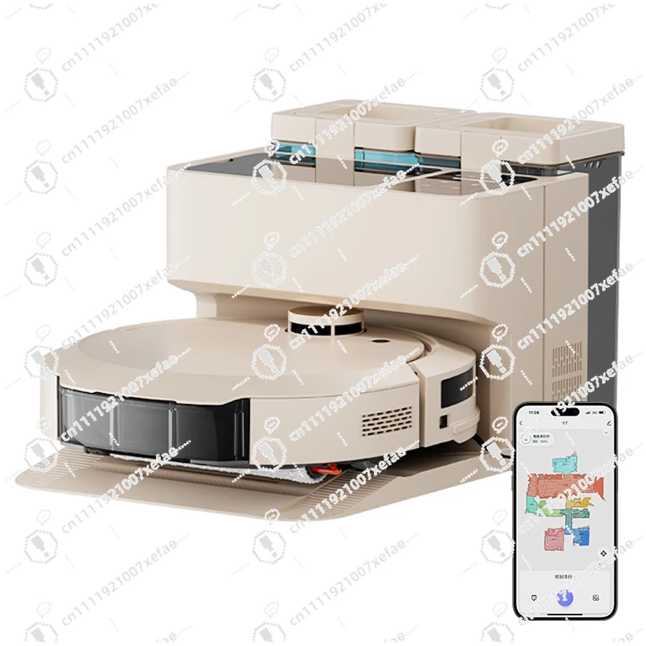 Powerful 12000Pa robot vacuum cleaner with instant self-cleaning and self-drying drum mop