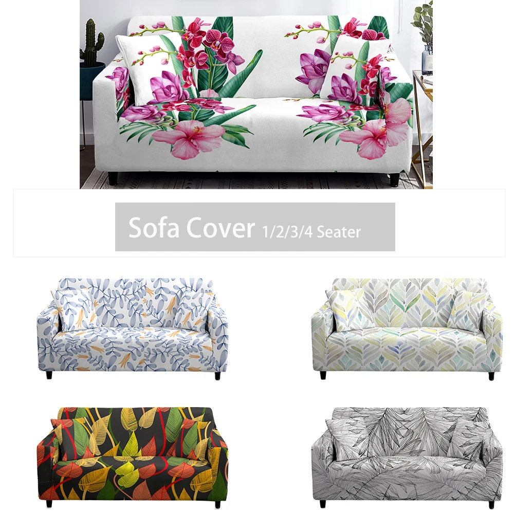 

Flowers Sofa Cover Shabby Chic Stripes Plaids And Covers Retro Sofa Covers Set 3-seater sofa cover