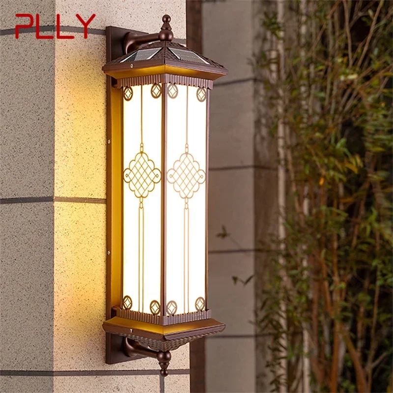 PLLY Contemporary Solar Outdoor Wall Lamps Simplicity Waterproof Creative Balcony Hallway Courtyard Villa Gate Hotel