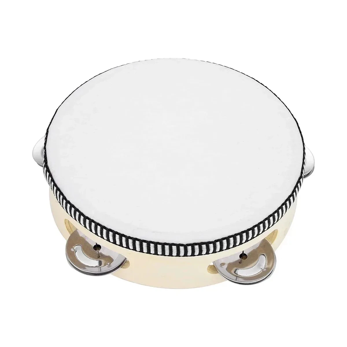 Handheld Tambourine Drum with Metal Jingles | Portable Percussion Instrument for KTV, Parties & Musical Games