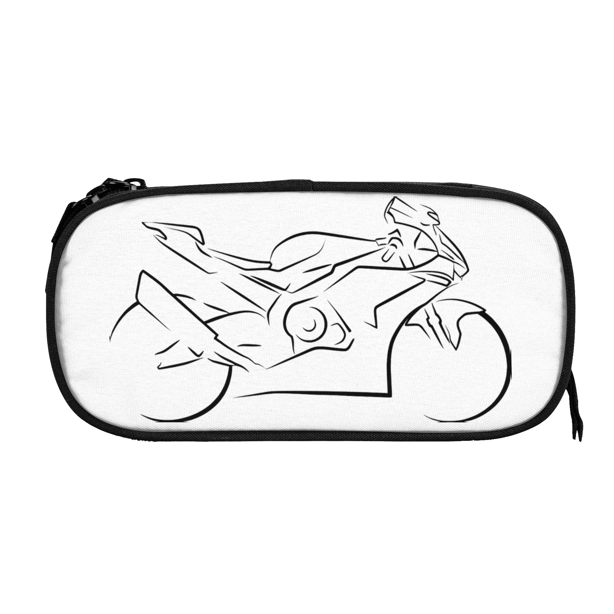 1 piece Lightweight Supersport Modern Racing Pencil Case Teen Pen Bag Motorcycle Line Art School Pencil Pouch