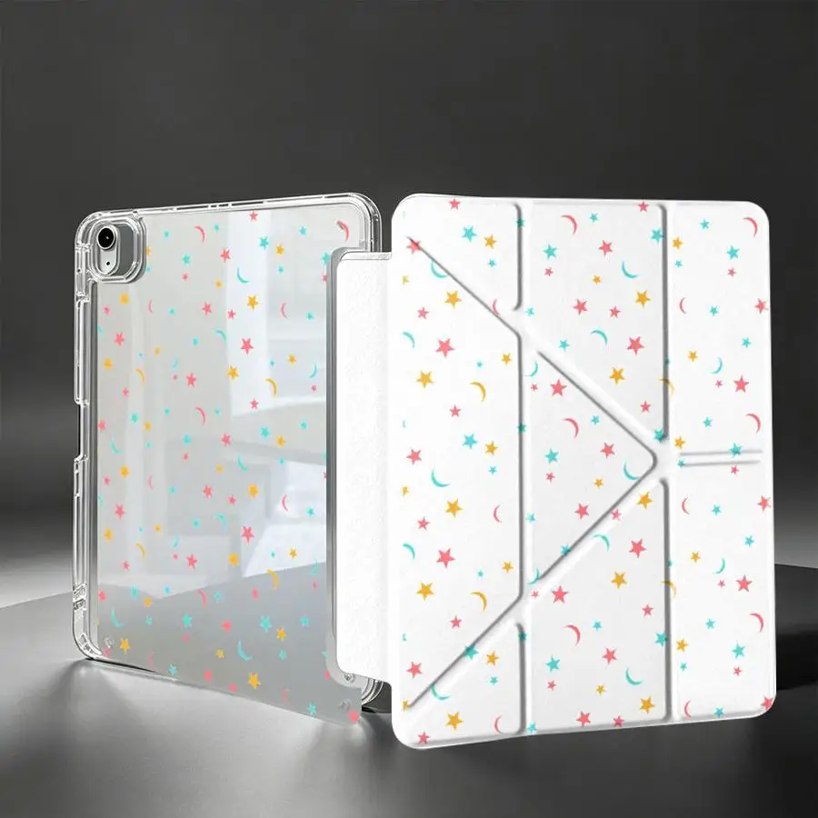 Pastel Star Moon Tablet Case For Samsung Galaxy Tab A11 A9 Plus S10 Lite A8 S9 Plus S7 FE S8 With Pen Slot Cover