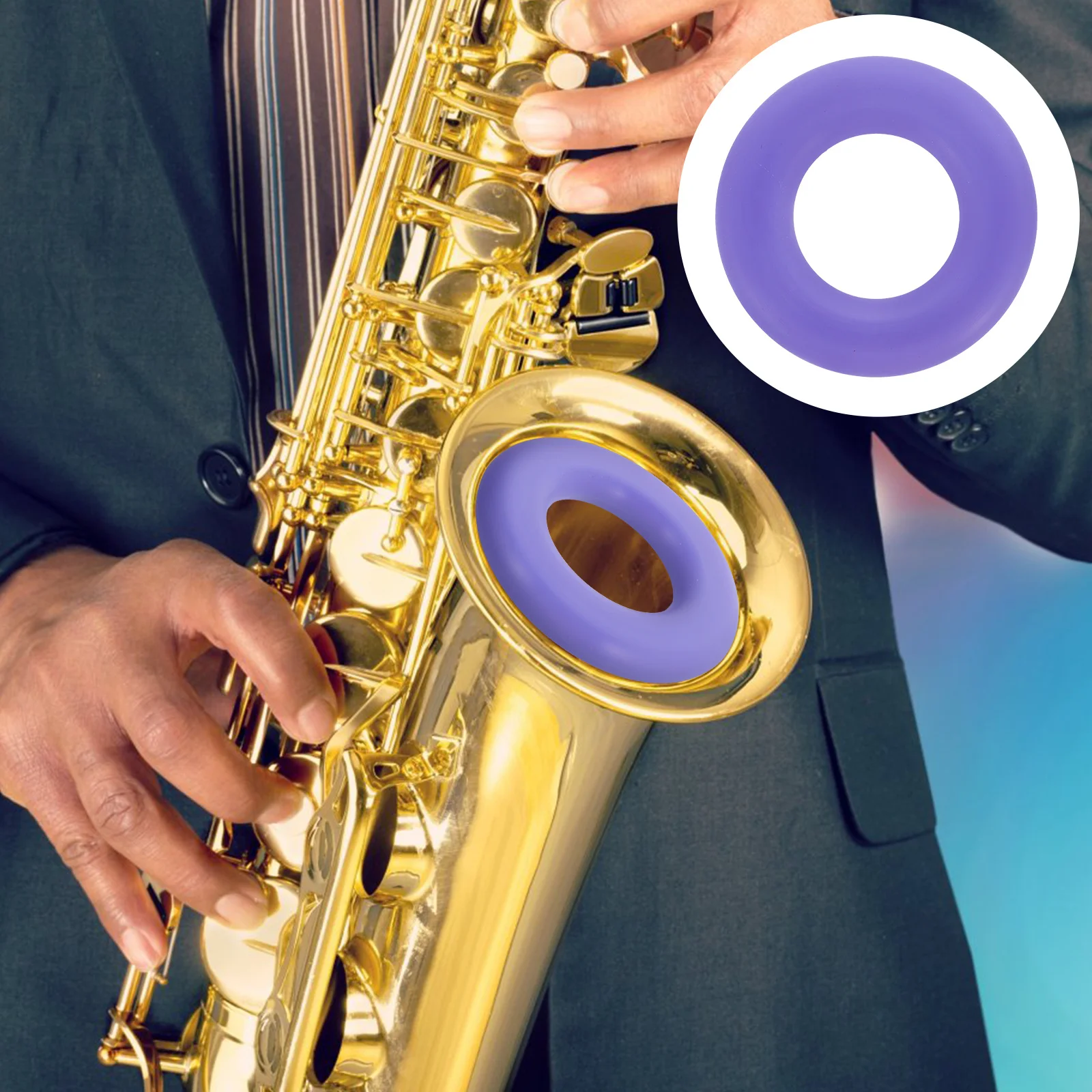 

Alto Sax Tenor Saxophone Mute Musical Instrument Accessories Muffler Accessory Silica Gel Silicone Dampener