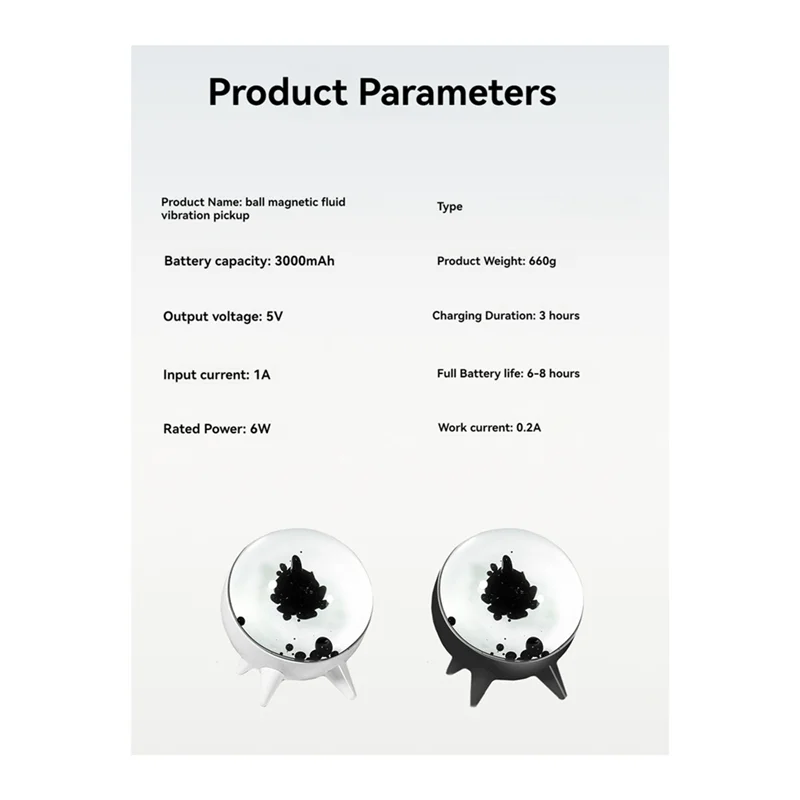 

Magnetic Fluid Pickup Music Rhythm Light - Visualized Desktop Ornament,Home Decoration Speaker Sound Partner Light-A32R