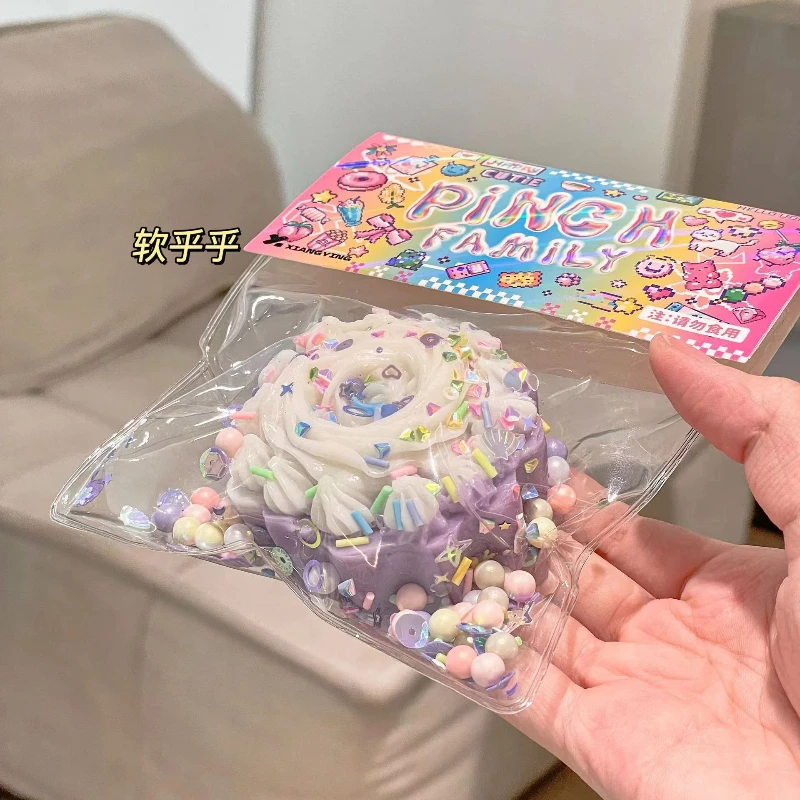 ของเล่นบีบคลายเครียดสำหรับเด็ก รูปขนมปังวาฟเฟิล ขนมปังปิ้ง โดนัท บีบแล้วคืนรูปช้าๆ ของเล่นสร้างสรรค์