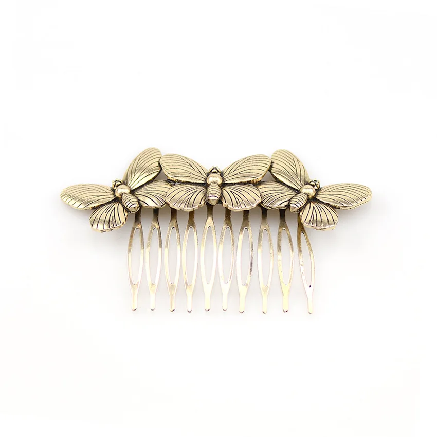 Fashion Jewelry Vintage Hair Clip Silver Color Gold Color Punk Leaves Comb Hairpins Women Girls Party Accessories Alloy Clip Hai