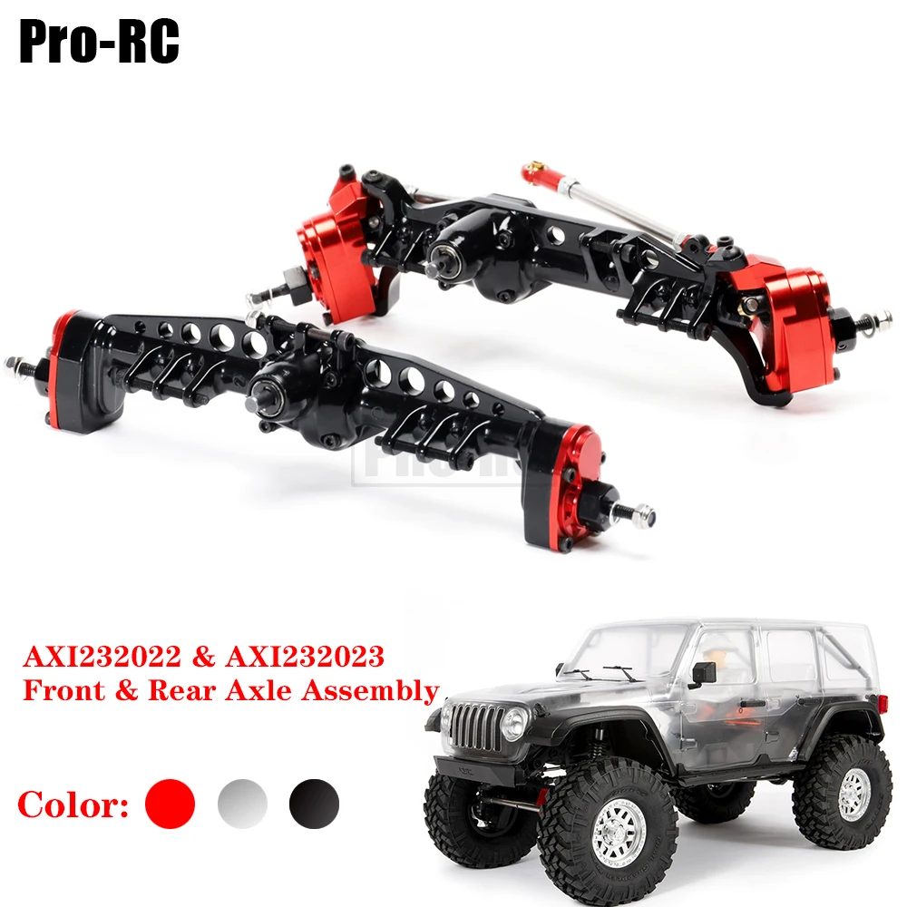 1Set Aluminum Alloy Front & Rear Axle Assembly 8T/24T AXI232022 AXI232023 Set for RC Car 1/10 Axial SCX10 III AXI03006 AXI03007