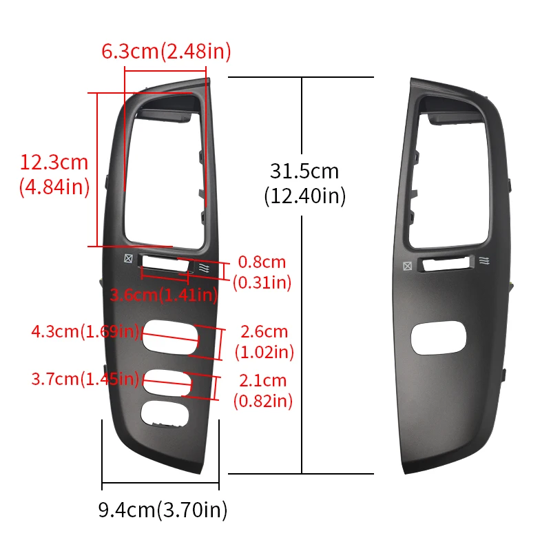 LHD RHD Dashboard Air Fresh Air Vent Outlet Panel Trim For Toyota Land Cruiser 100 LC100 FJ100 Ujz100 2003 2004 2005 2006 2007