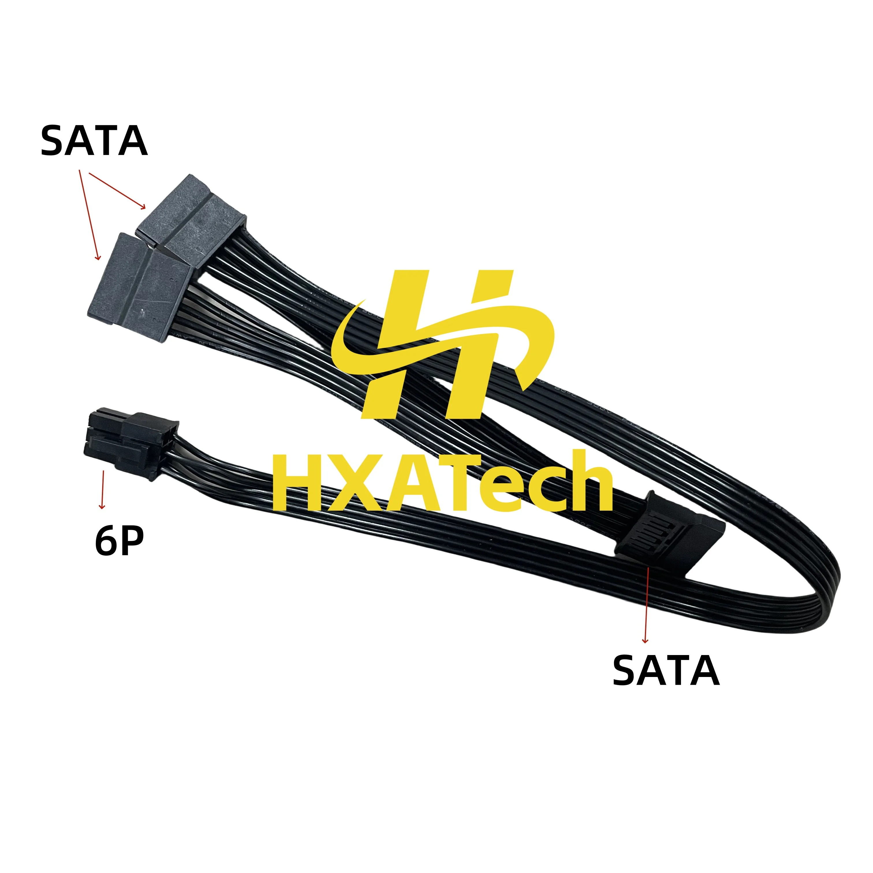 HXATech - 6 sztuk/zestaw Kabelowy Zestaw ATX 24pin Modularne Kable Zasilające do Thermalright TR-TG650 TR-TG750 TR-TG850 TR-TG1000 TR-TG1200W — zdjęcie produktu 2