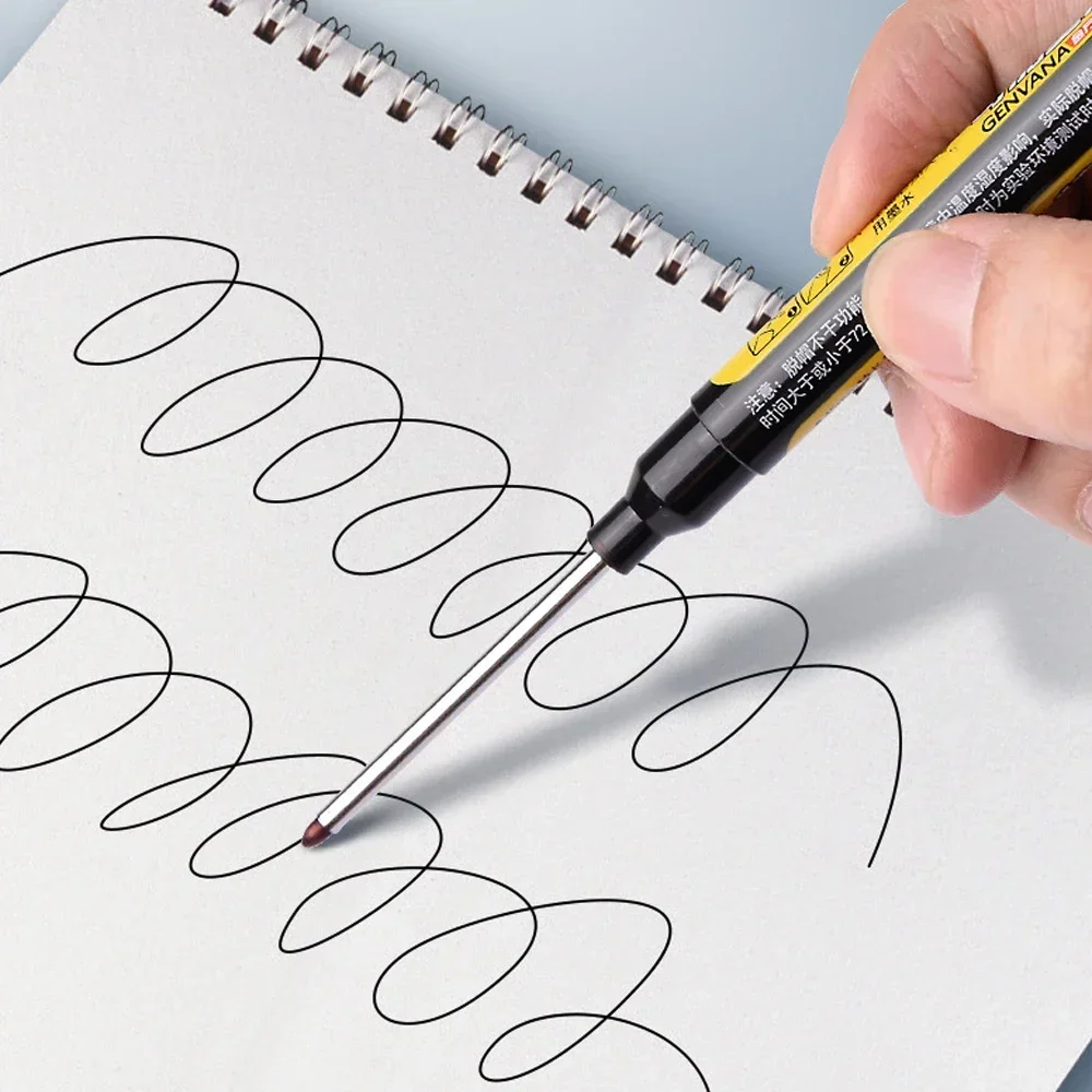 45 مللي متر حفرة عميقة أقلام خطاط (ماركر) طويلة بنك الاستثمار القومي رئيس قلم نجار أسود/أزرق/أحمر الحبر مقاوم للماء لقياس أدوات النجارة اليدوية #3