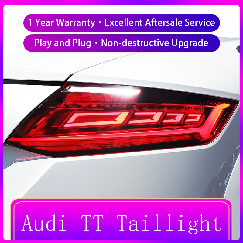 Auto Taillights For Audi TT 2015-2019 Tail Light DRL Rear Lamp Turn Signal LED Bulbs Modified Brake Automatic Car Accessories