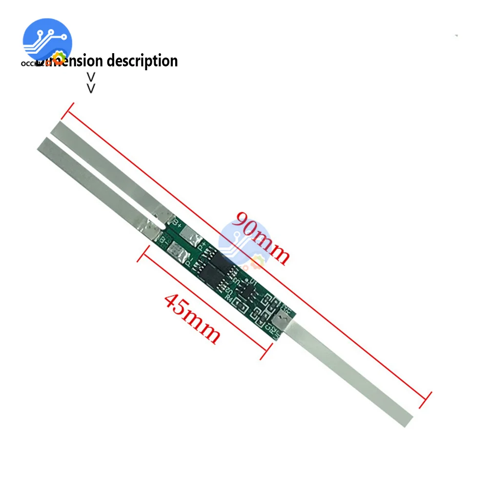 BMS 2S 7.4V Protection Board 2A 3A 4.5A 6A 7.5A 9A For 18650 Lithium Battery Protective Plate 1-6MOS With Nickel Strip