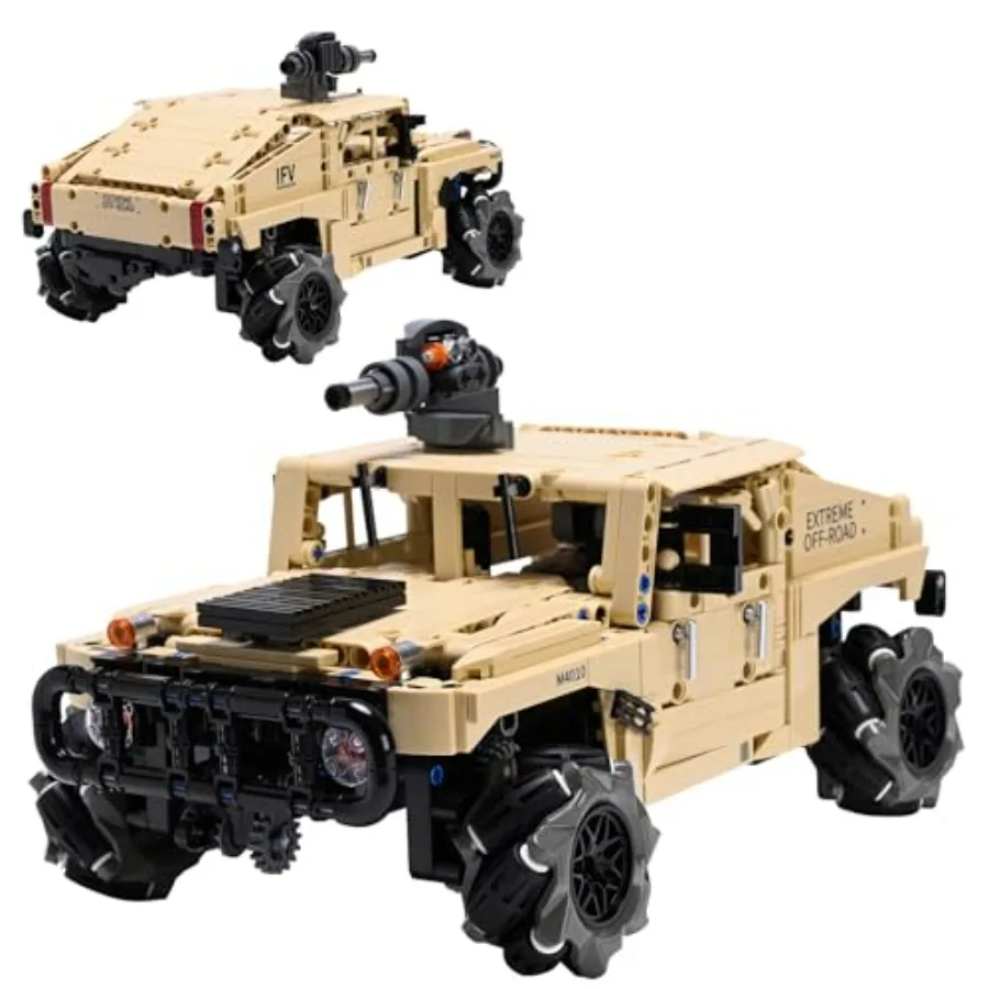 

Радиоуправляемый внедорожный бронированный автомобиль Hummer Technic, конструктор, полноприводный радиоуправляемый грузовик с колесами Mecanum, дрифт в любую сторону