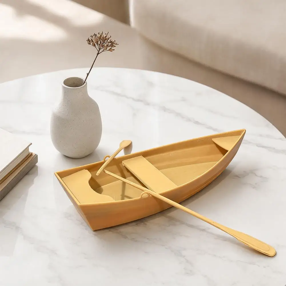 3d Printed Boat Ornament Desktop Boat Decoration 3d Printed Boat Figurine with Paddle Stable Miniature Ornament Desktop Home