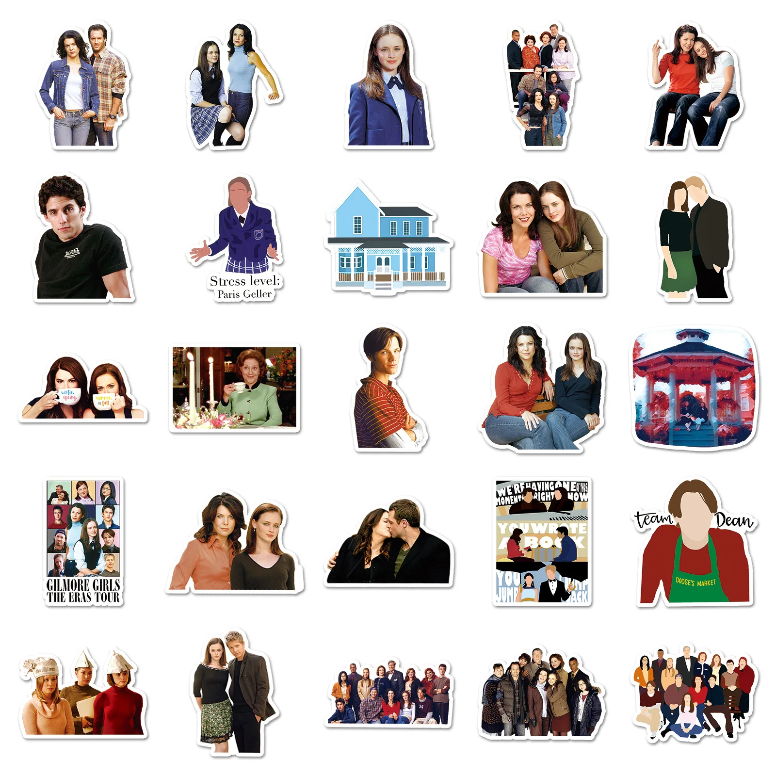 10/30/51 szt. Naklejki program telewizyjny Gilmore Girls Graffiti dekoracyjna naklejka walizka Scrapbook telefon Laptop papeteria zabawka dla dzieci