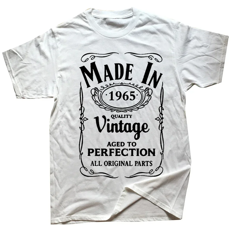 Made In 1965 T-Shirt  Streetwear Harajuku Vintage Daily Casual Oversized Unisex Tees Men 100% Cotton Plus Size O-Neck  harajuku