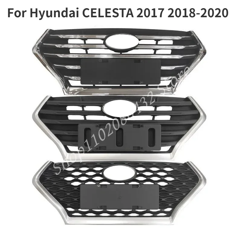 For Hyundai CELESTA 2017 2018-2020 Racing Grills ABS Front Bumper Splitter Cover Accessories CAR Grill Body Kit