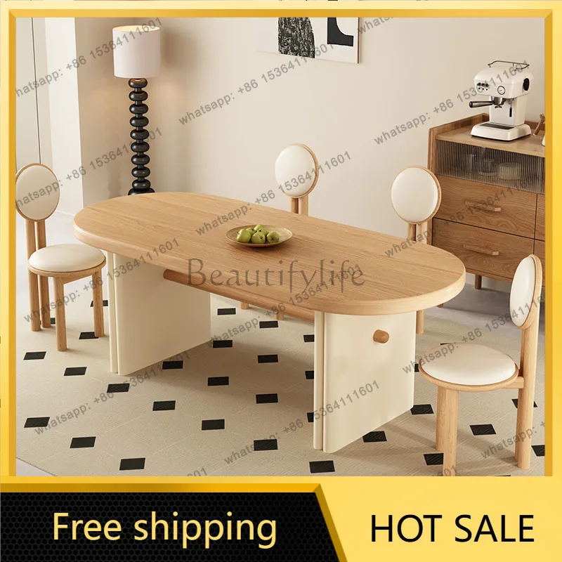 FG Wood Nordic Dining Table Modern Luxury Restaurant Designer Lounge Coffee Dining Table Corner Chairs Muebles Salon Furniture