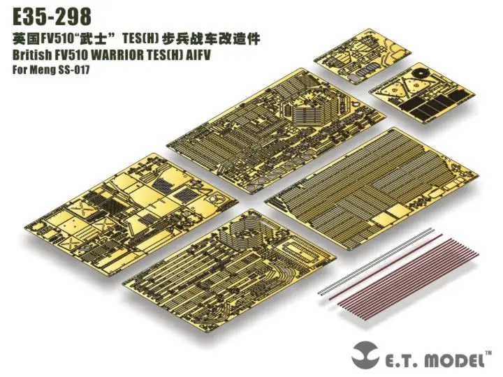 

ET Model 1/35 E35-298 British FV510 WARRIOR TES(H) AIFV Detail Up Part (No Tank)