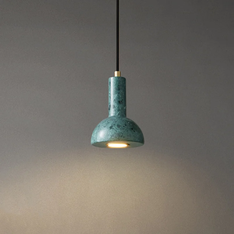 

Nordic Italian Pendant Lamp Green White Marble Home Decor Par Study Dining Room Bedside Light Foyer Hotel Hanging Chandelier