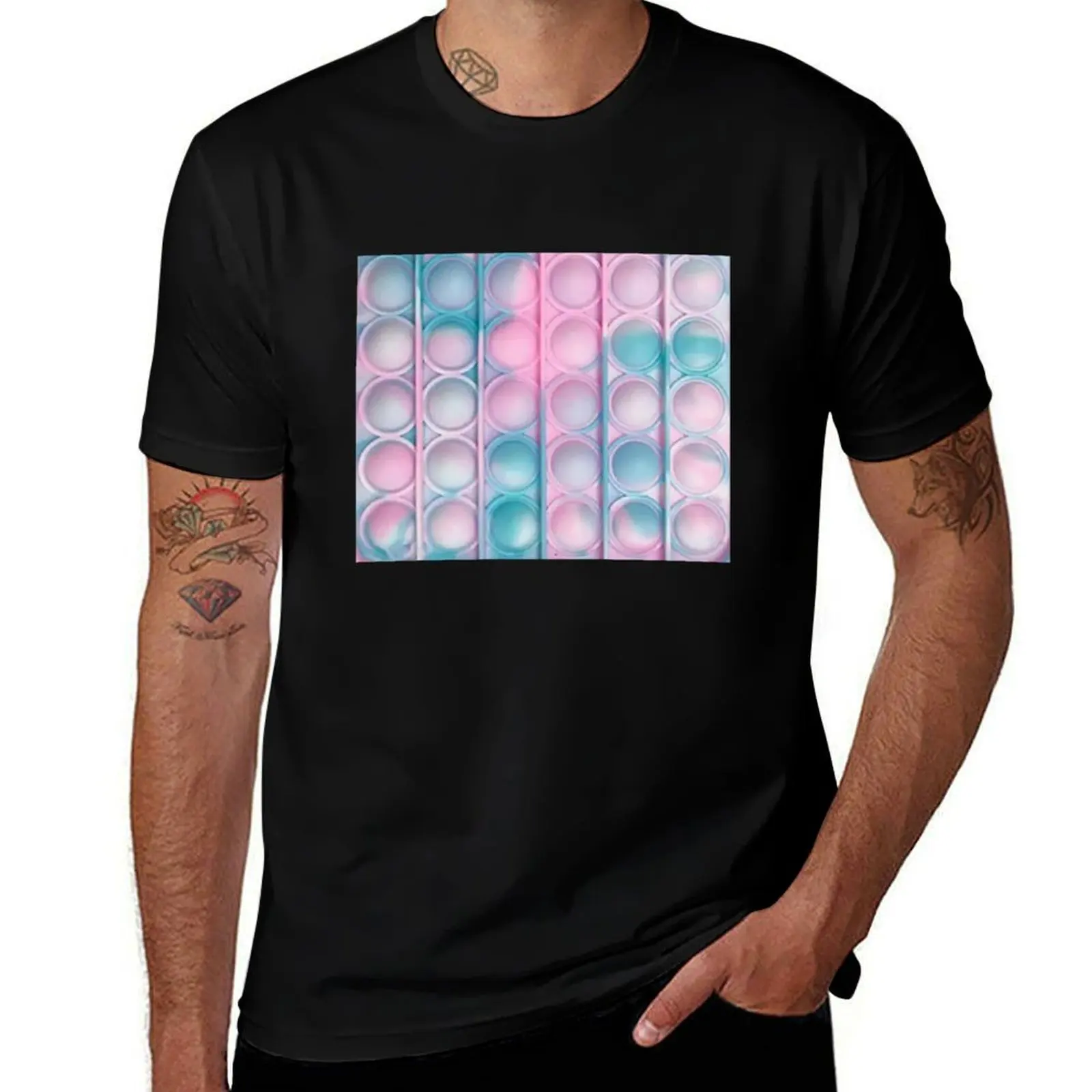 

Tie dye pop it T-Shirt man t shirt cotton high quality t shirts for man pack white essential t shirt T-Shirt