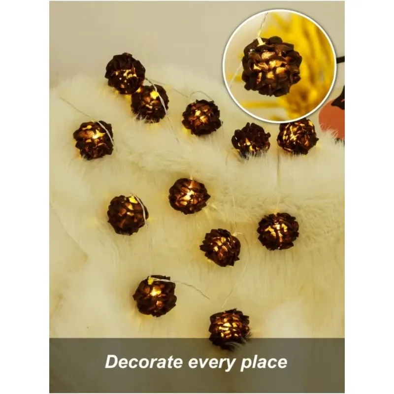 زهرة الكرة سلسلة أضواء 1.5 متر 10LED في الهواء الطلق جو المنزل مصابيح حفلات لغرفة النوم الزفاف حديقة عطلة غرفة الديكور #2