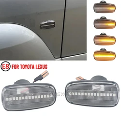 (Left + Right) For Toyota Prius Kluger Wish Land Cruiser 200 Prado 120 RAV4 Altezza Lexus IS300 LED Side Marker Turn Lights