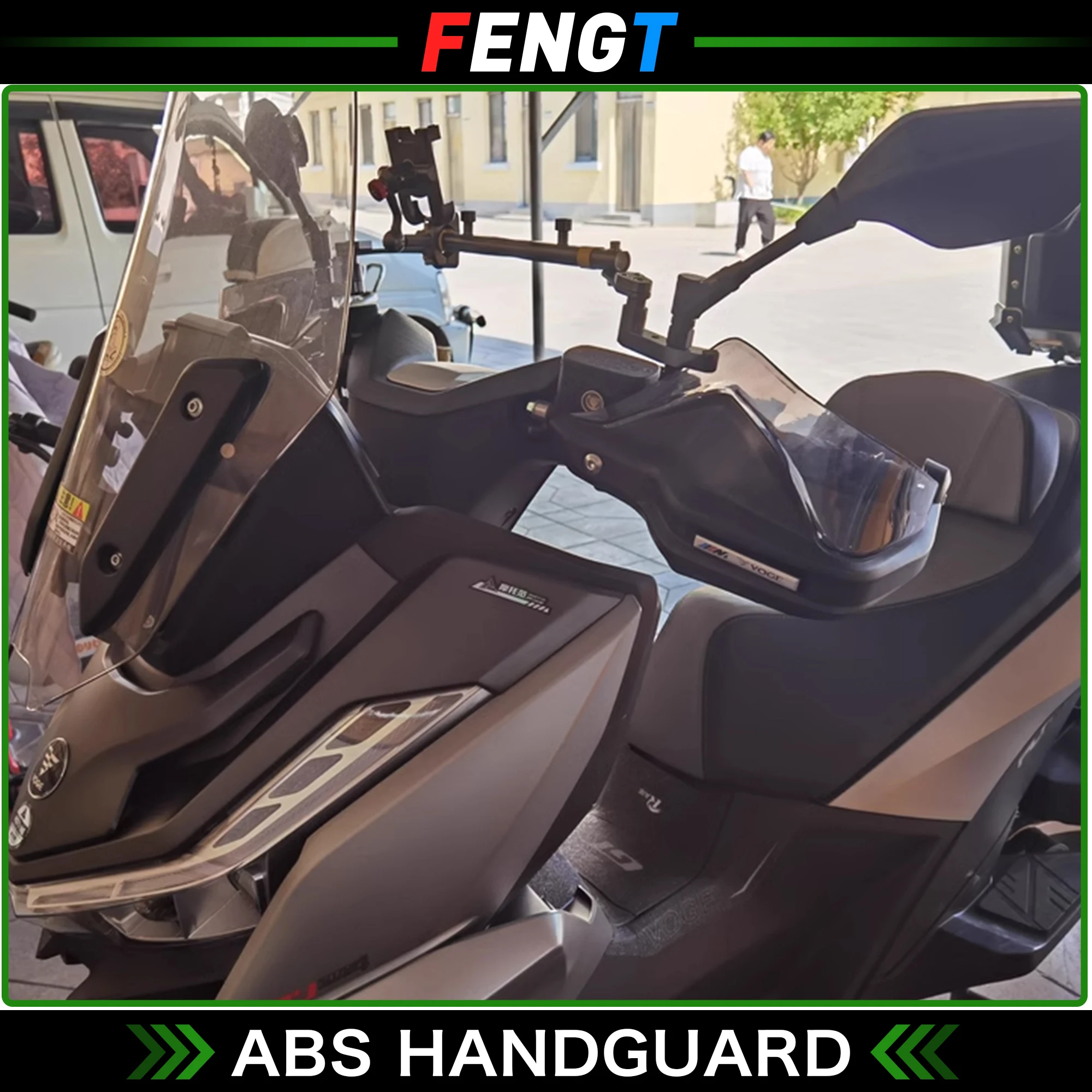 ل Loncin VOGE SR3 2023 2024 دراجة نارية Handguard المقود حراس اليد حماة جديد مع شعار مقبض رافعة الحرس حاجز الرياح