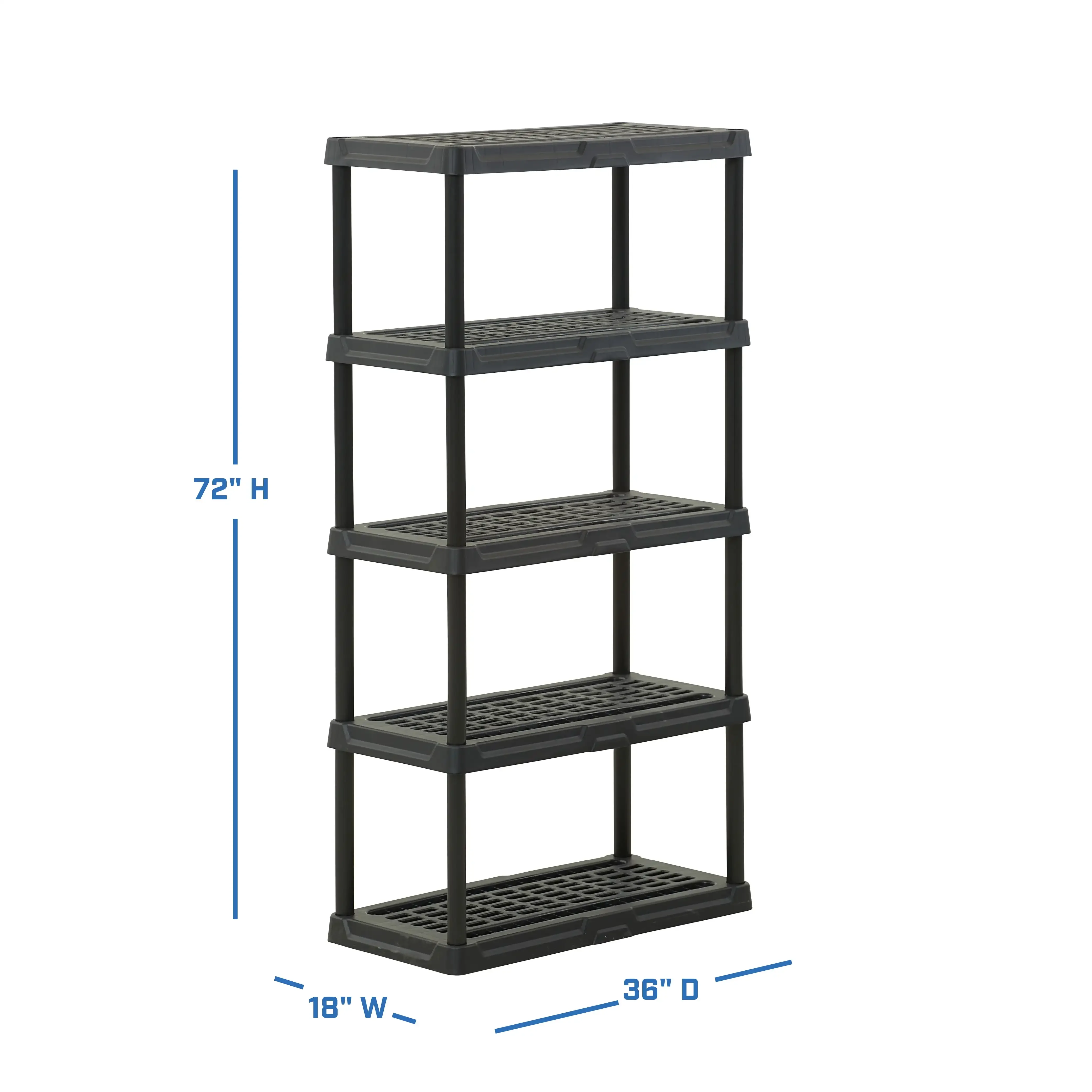 Black Plastic 5-Tier 72