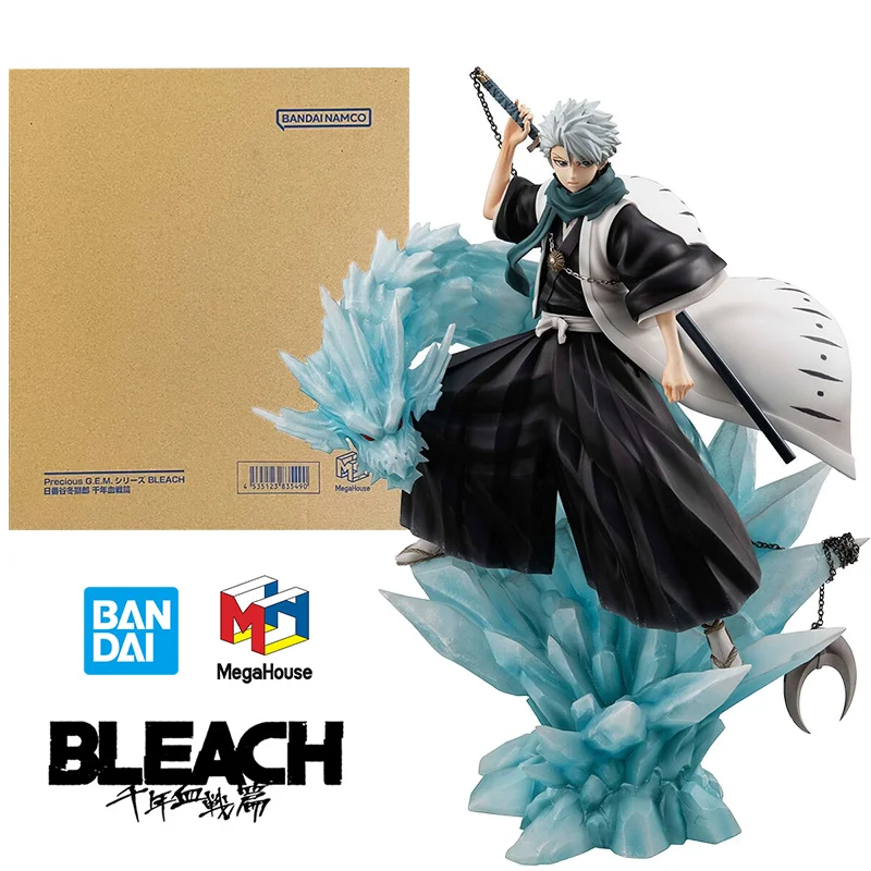 بانداي ميجا هاوس الثمينة G.E.M. Toushirou Hitsugaya بليتش حرب الدم لمدة ألف عام 28 سم الأصلي أنيمي نموذج لجسم لعبة هدية