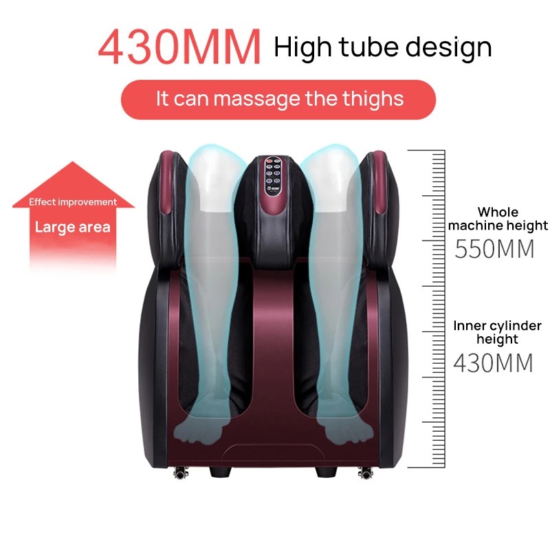 Electric Shiatsu Foot Leg Massager Calf Beautician Heating Vibration Air Pressure Massage Machine Ball Roller Foot Massager