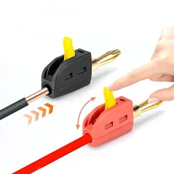 1Pc 4mm Solderless quick connect high current 32A Banana Plug wire connector, Power testing instrument plug, Musical Speaker