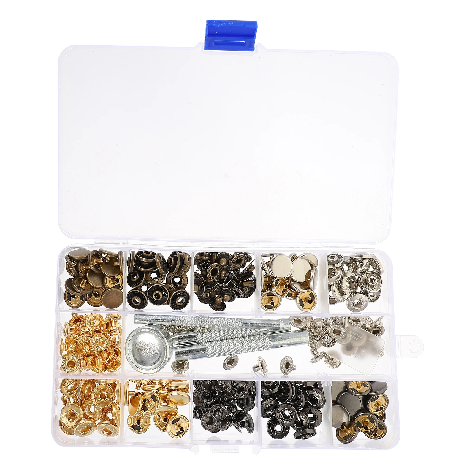

Copper Snap Button Suit DIY Snap Fasteners Practical Buckle Kit Decorative Coat Buttons Wallet Buckles Clothes Purses Making