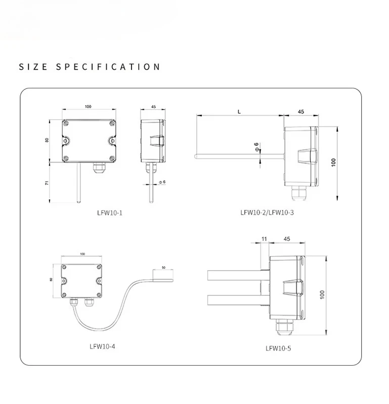 Wall Mounted 0-10v Temperature Transmitter Transducer Temperature Monitoring Greenhouse Temperature Sensor