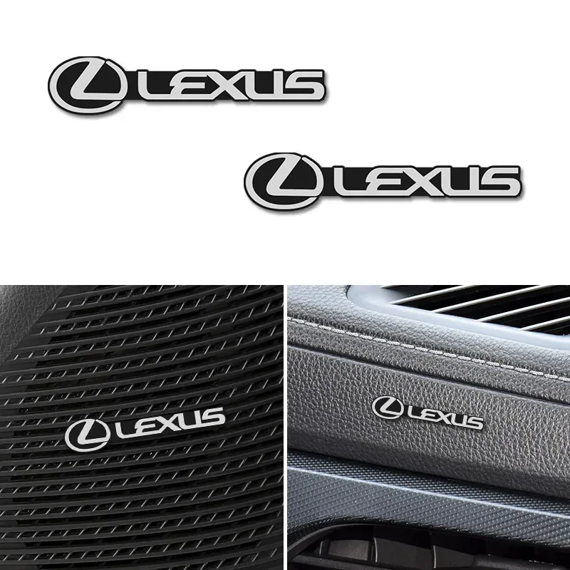 4Pcs 3D Aluminum Car Audio Stereo Speaker Badge Emblem Sticker For Lexus ES300 RX330 RX300 GS300 IS250 IS200 CT200h IS300 NX RX