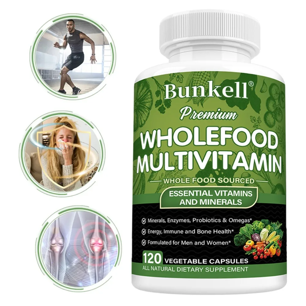 Whole Food Multivitamin - Natural Multi Vitamins, Minerals, Best for Daily Energy, Brain, Heart & Eye Health