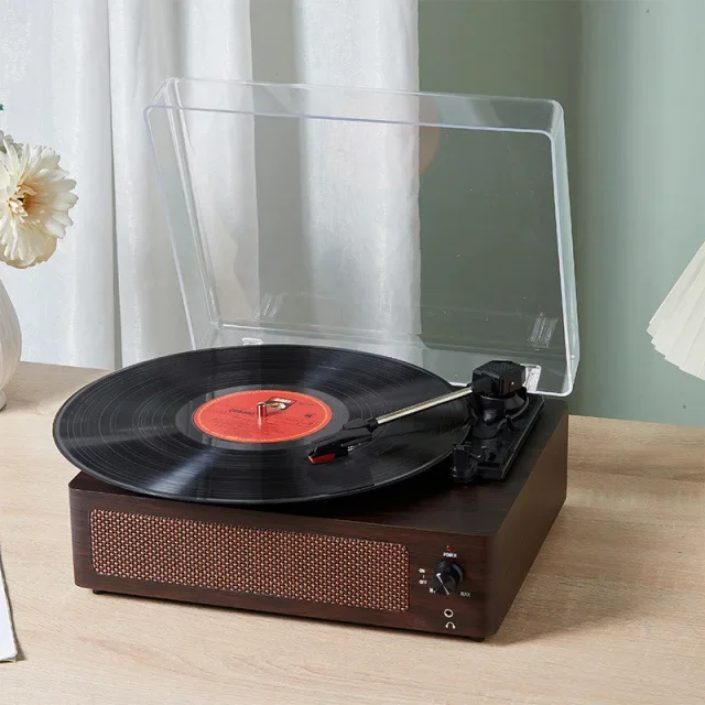 

Виниловый проигрыватель для трансграничной торговли, с защитой от пыли, беспроводной Bluetooth, деревянный ретро-фонограф, подарок