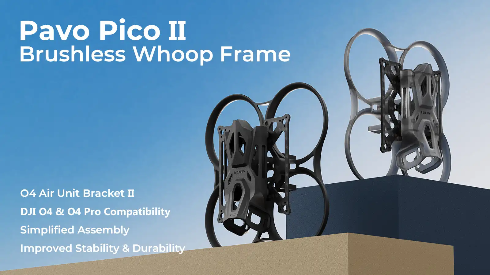 Adaptador de Rack BETAFPV Pavo Pico II para Transmisión de Imagen O4/O4 Pro, Accesorios para Drones FPV