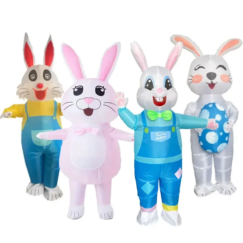 

Easter Bunny Inflated Garment Eggs Inflatable Costume Rabbit Cosplay Suit For Performance Festival Carnival Party Halloween