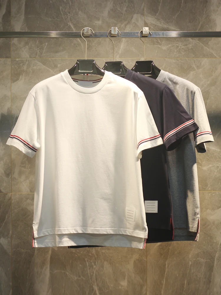 

Высококачественная футболка из чистого хлопка, свободного кроя, с круглым вырезом, дышащая, для лета, в стиле городской моды и уличной одежды.