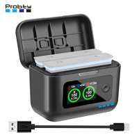 For Insta360 X5 Portable Battery Charger 2 Slot Fast Charging For Insta360 X5 Battery LCD HD Color Screen Storage Box