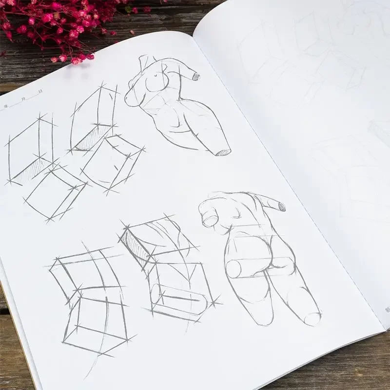 Anime Characters Tracing Sketch Hand Painted Tutorial Book Human Body Structure Dynamic Copy Practice Line Draft Practice Books