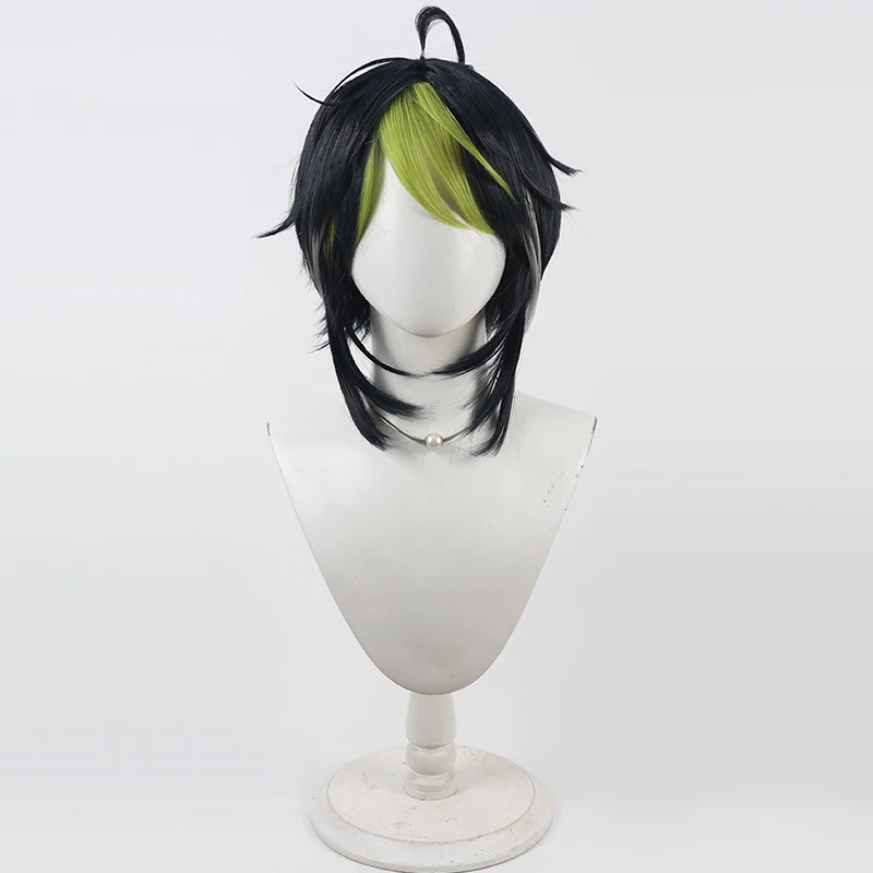 Virtual VTuber Anchor Iborei Cos Cosplay Wig Halloween Carnival Party Props Synthetic Hair Heat Resistant Fiber + Wig Cap