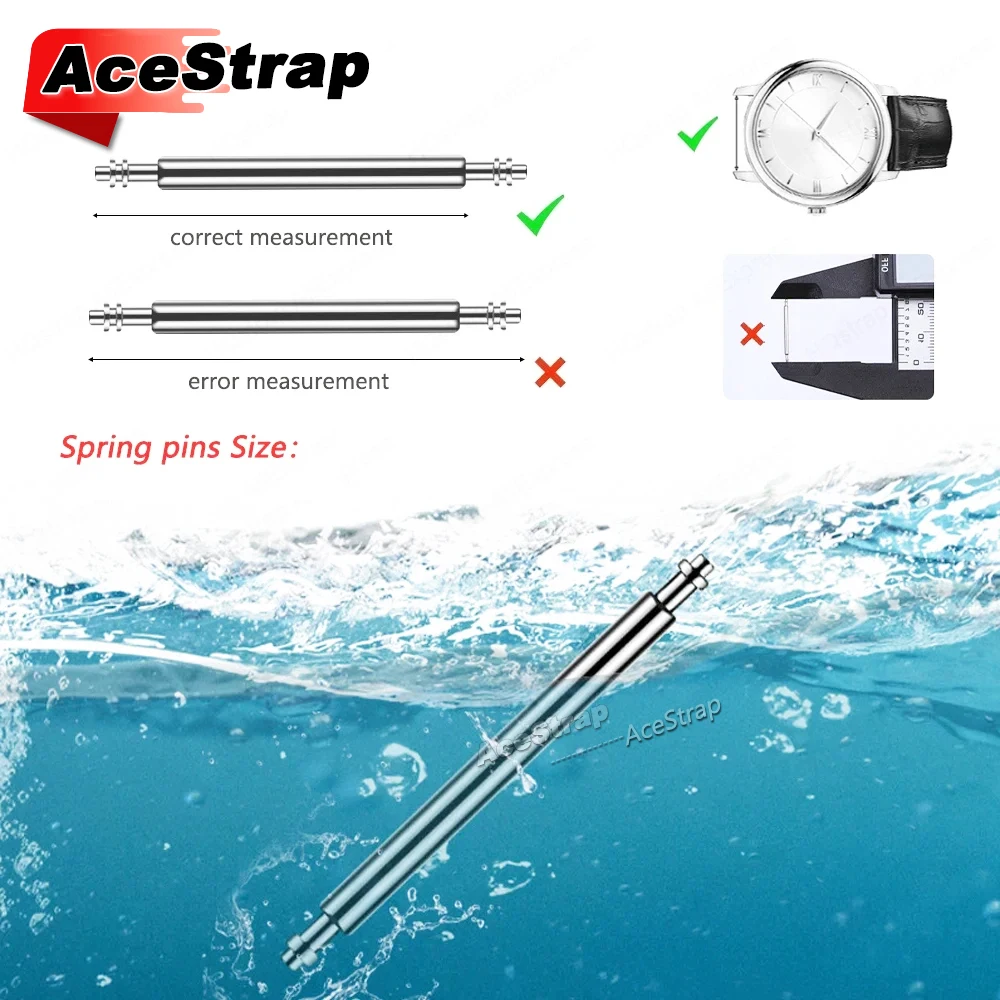20 قطعة الفولاذ المقاوم للصدأ حزام (استيك) ساعة الربيع القضبان 1.5/1.8 مللي متر قطر ربط دبابيس أداة اكسسوارات 12/14/16/19/21/24/26 مللي متر 18 مللي متر 20 مللي متر 22 مللي متر